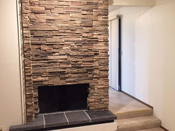 Wood burning fireplace
