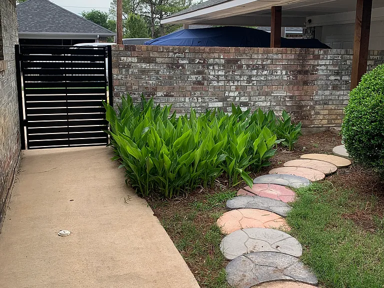 Walkway to detached Garage