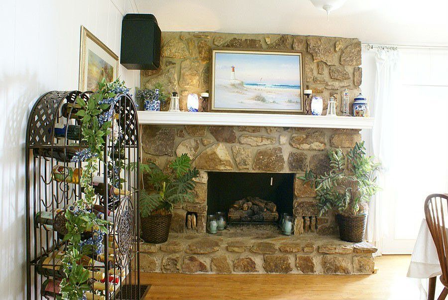 1 of 2 stone fireplaces