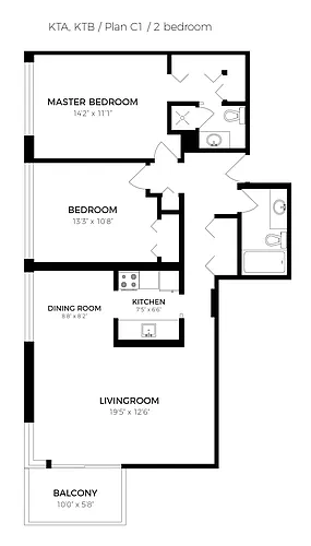 Floor plan 2 Bedroom