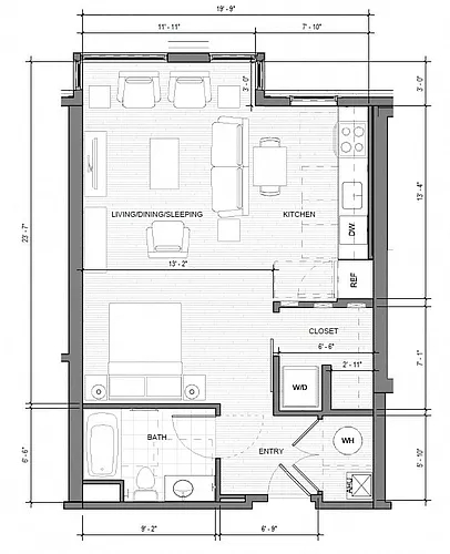 Floor plan Studio A