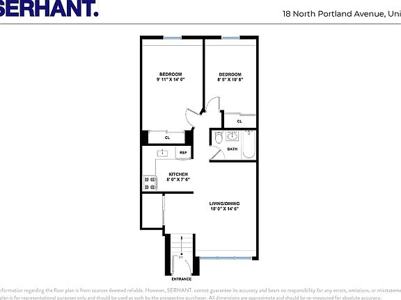 2nd image of 18 N Portland Ave #1