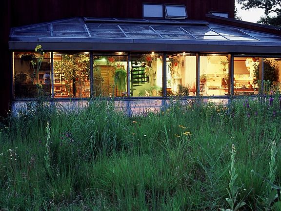 30 foot glass south wall