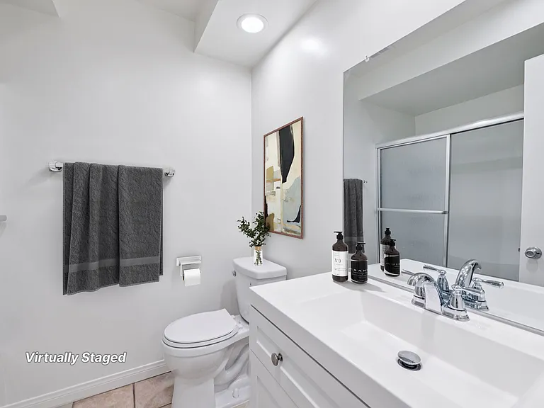 sparkling clean, renovated bathroom