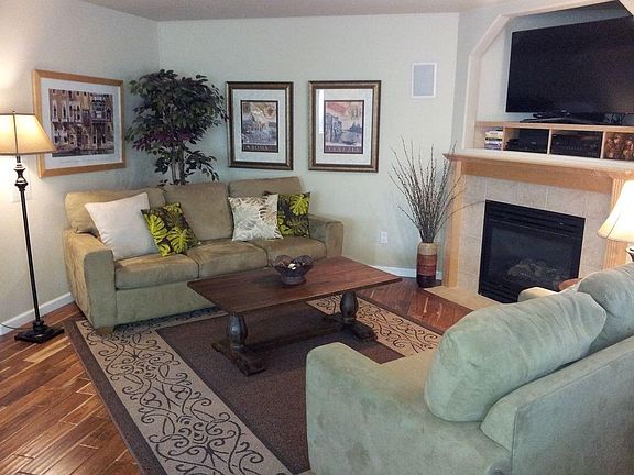 Family room with gas fireplace