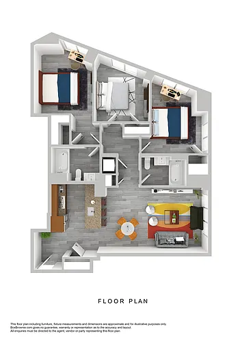 Floor plan Three Bedroom