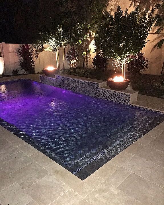 Pool with waterfall 