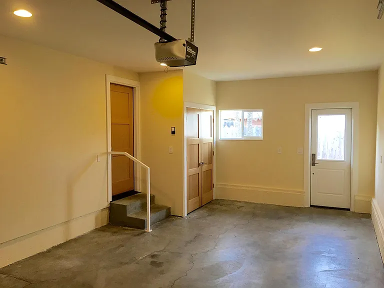 Finished garage
