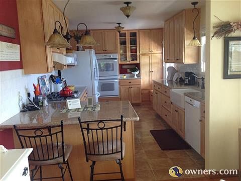 Kitchen with custom maple cabinets
