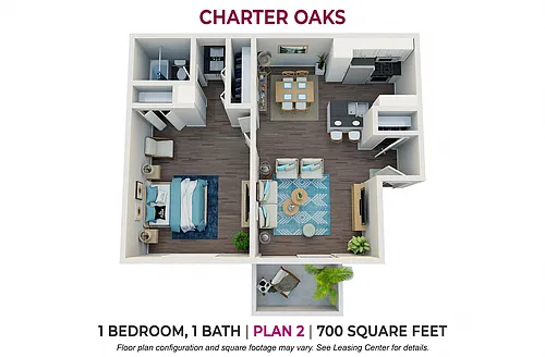 Floor plan One Bedroom Plan 2