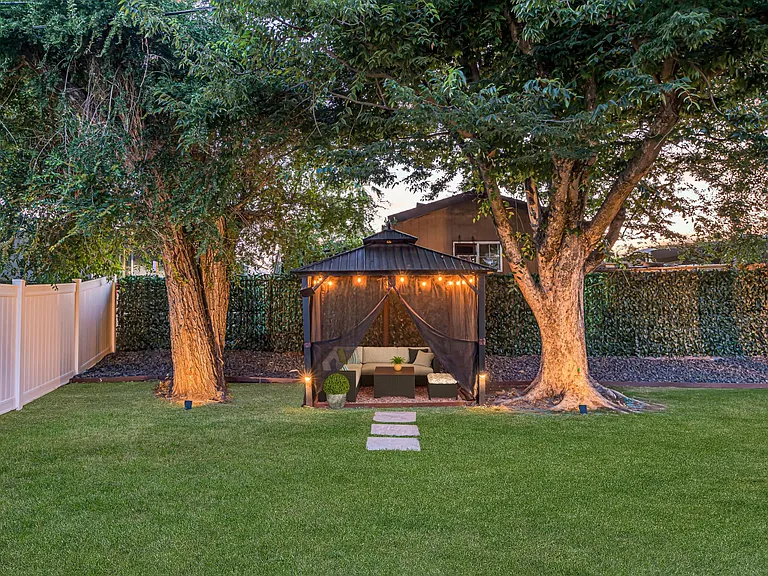 10' X 10' Gazebo with Solar Landscape String Lights.