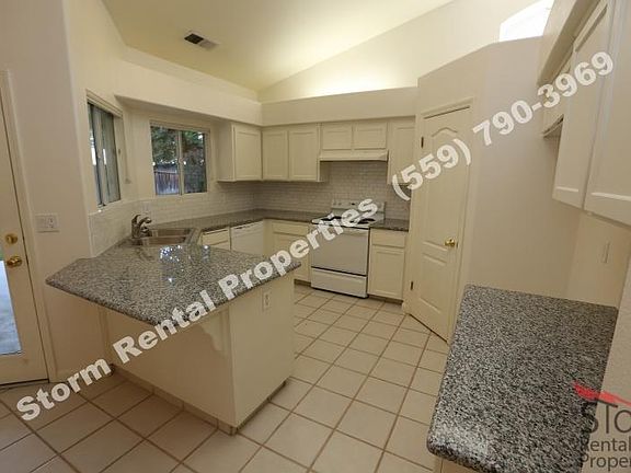 Kitchen with new granite counter tops