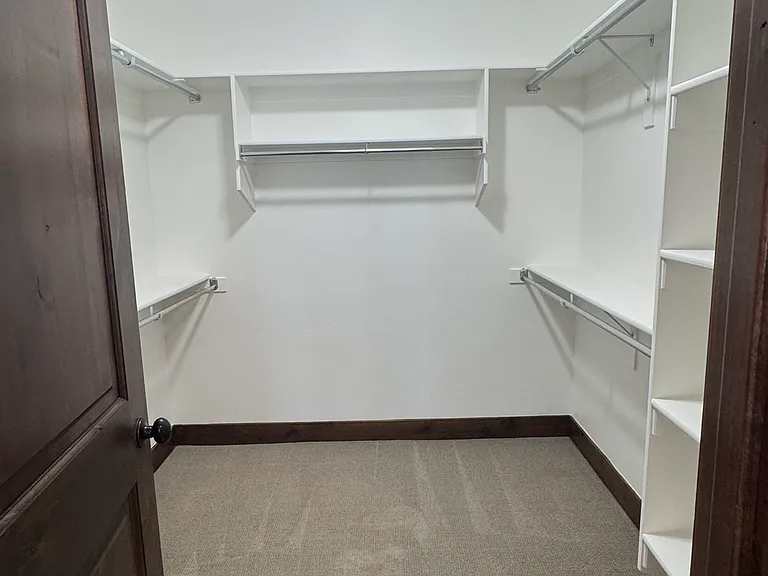 Down stairs walk in closet