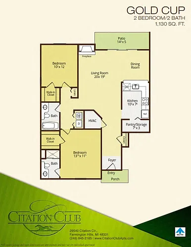 Floor plan Gold Cup