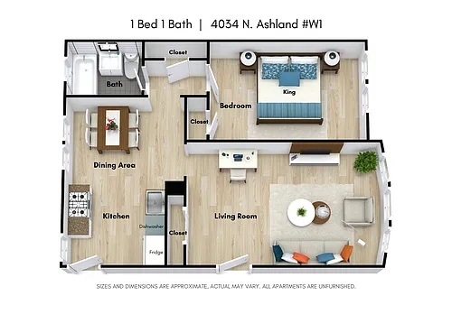 Floor plan 1 Bed
