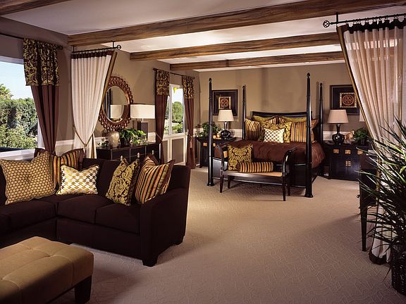 master bedroom of model home