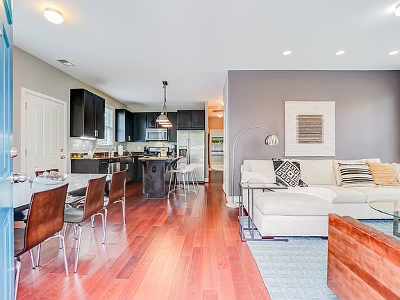 Hardwood floors greet you...