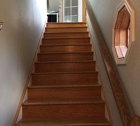 stairs leading to loft from outside entrance