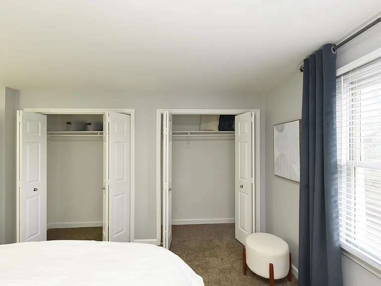 Generous closet space