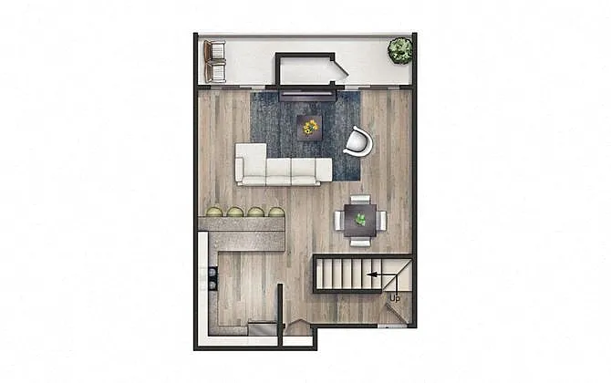 Floor plan The Wexler II Newly Renovated