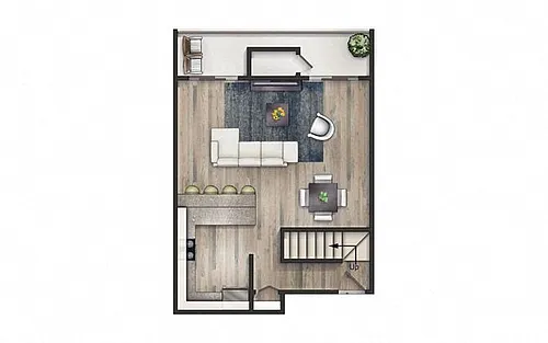 Floor plan The Wexler II Newly Renovated