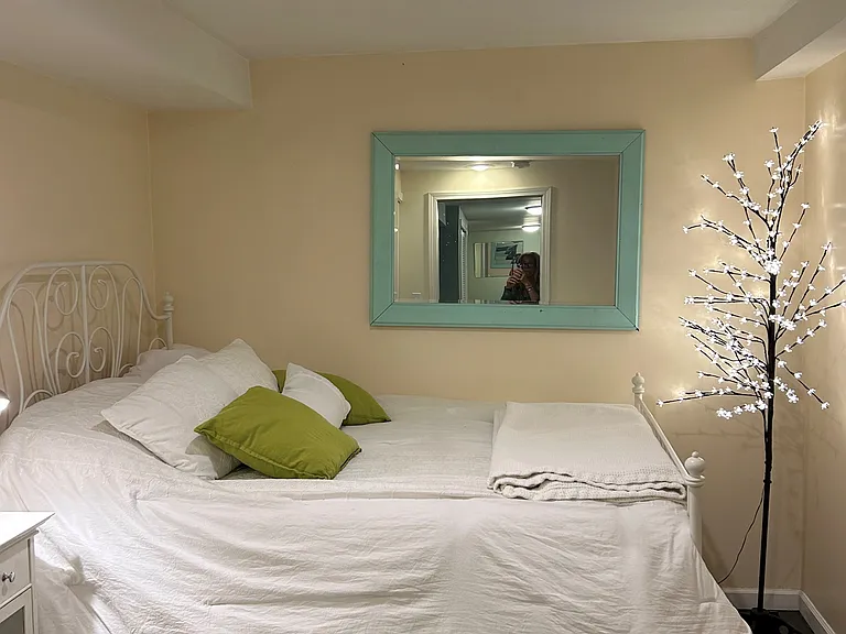 Cozy bedroom with closet space
