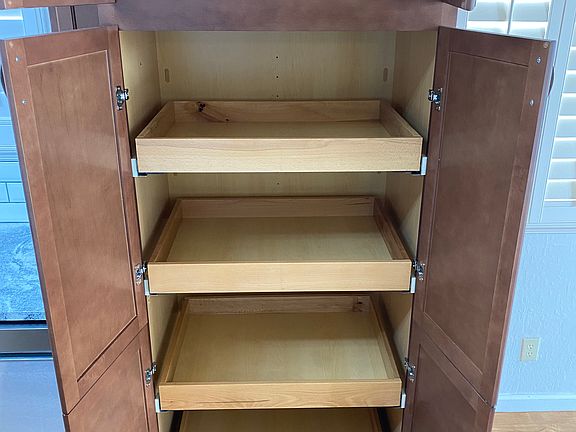 Pantry with slideout drawers