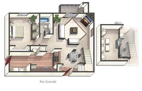 Floor plan a1x1-R-Rio