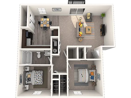 Floor plan Two Bedroom Apartment
