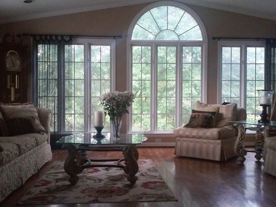 sunroom overlooking pond