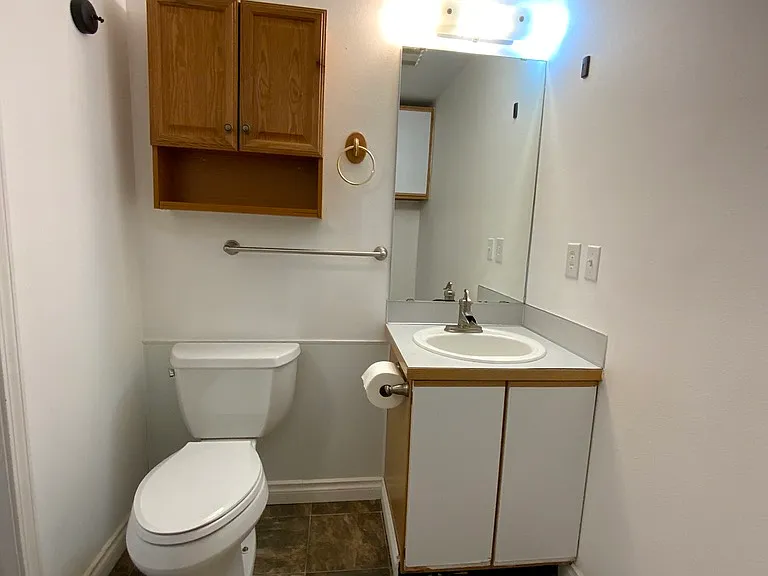 Downstairs half bath and laundry room