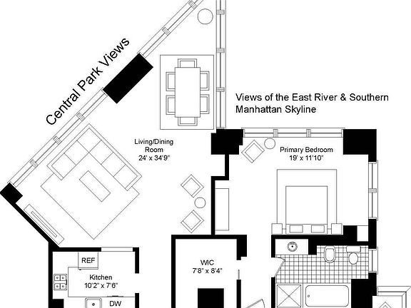 2nd image of 146 W 57th St APT 72C