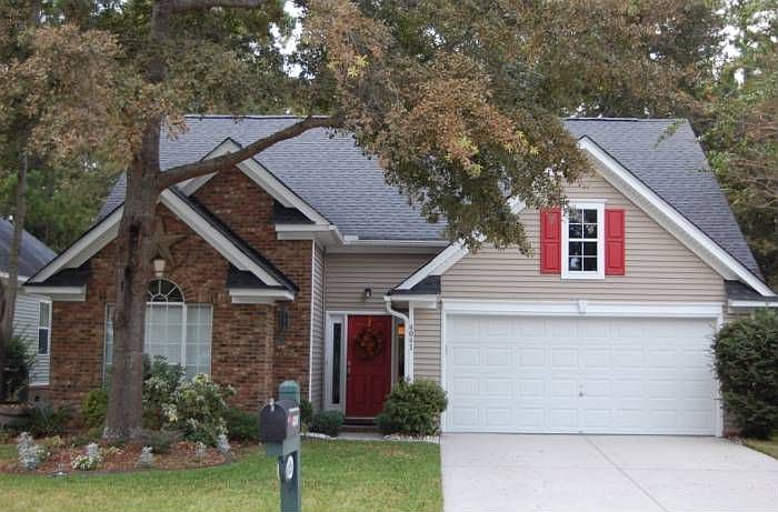 Front view and garage