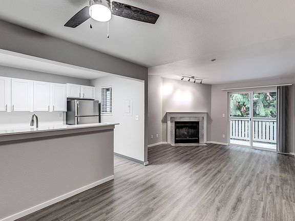RENOVATED 1 bedroom 1 bath: Kitchen & Living Room