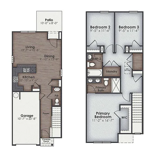 Floor plan Pearson - 2 Bedroom + Den