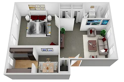 Floor plan 1 Bedroom