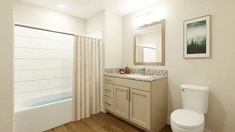 Apartment Bathroom with Bathtub