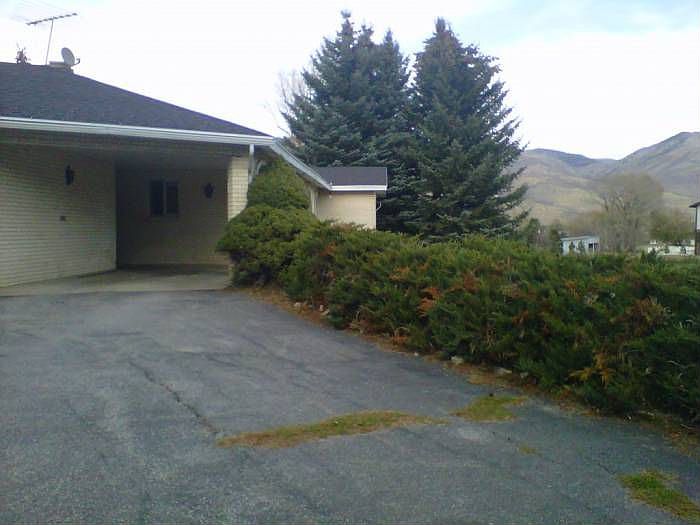 Side view looking NE