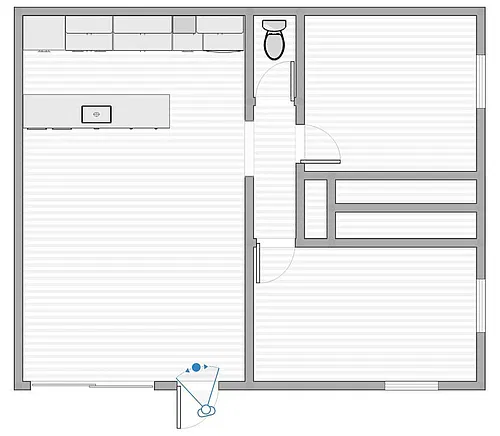 Floor plan 2 Bed - 1 Bath