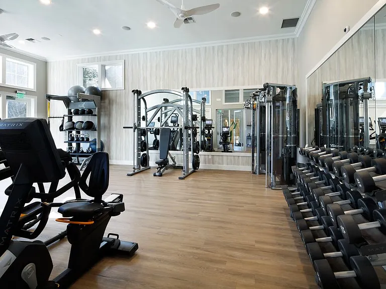 Fitness center with strength and cardio equipment
