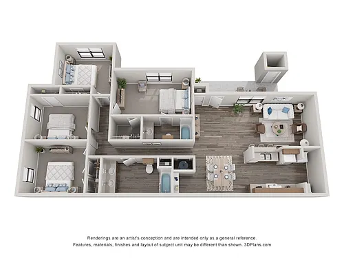 Floor plan Four Bedroom Two Bathroom