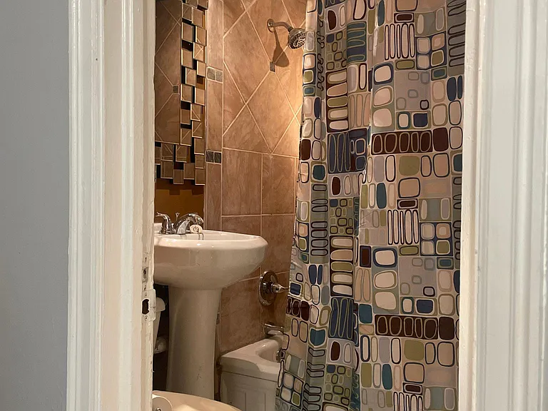 View of Full Bath, designer Mirror, 
tile tub surround