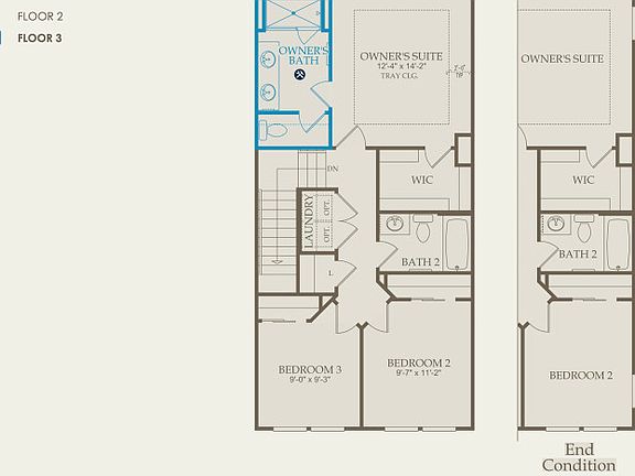 Frankton Floor Plan, Quick Move-In Home, Floor 3