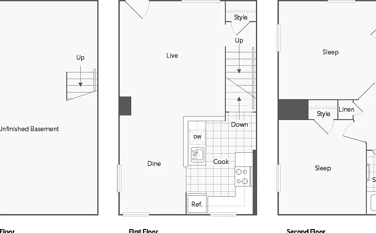 Blacksburg 2-Bedroom Floorplan Blacksburg 2-Bedroom Floorplan