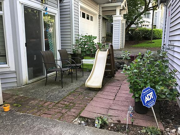 Front patio with lots of possibilities for gardening!