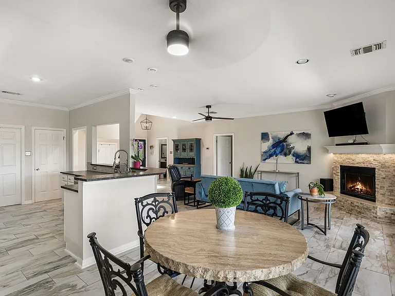 Kitchen and eating area