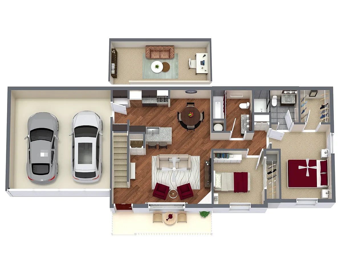 Floor plan Buckeye 2 Bedroom plus Loft