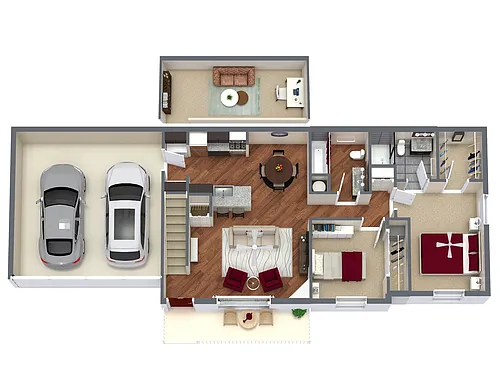 Floor plan Buckeye 2 Bedroom plus Loft