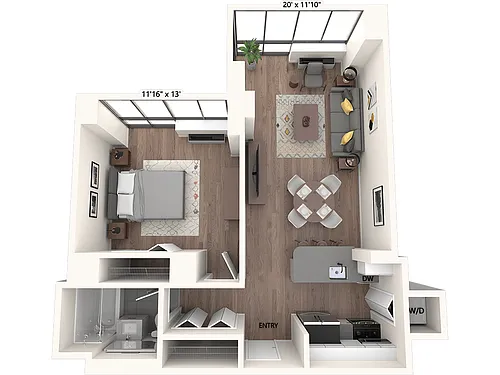 Floor plan A1-PH03-685sq