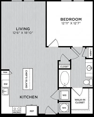 Floor plan One Bedroom